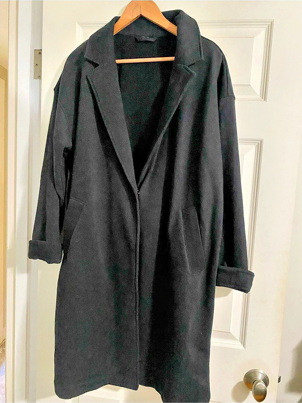 Zella Black Cloud Longline Fleece Blazer Like New